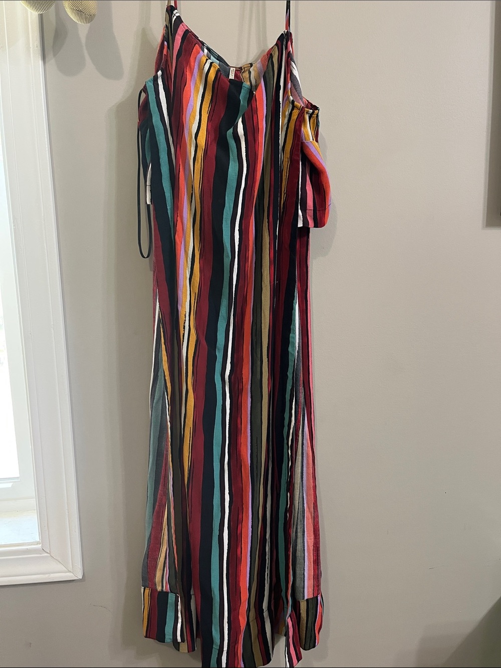 Colorful Vertical Stripe Maxi Dress